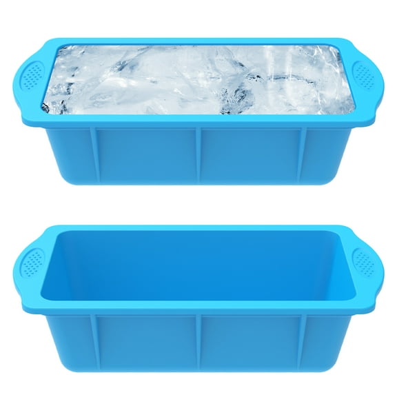 Wekvgz 2Pcs Ice Cube Mold Silicone Ice Cube Maker Anti Slip Bottom Ice Cube Tray Large Size Ice Mold Easy Release Ice Cube Mold Easy to Clean Ice Cube Tray for Beverages