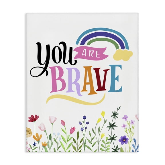 Stupell Industries Contemporary You Are Brave Encouragement Canvas Art, 16 x 20, by Kim Allen
