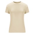 thumbnail image 5 of Womens Summer Tops Sevevn Women's Short Sleeve Solid Color Crewneck Casual Top Pullover T-Shirt Womens Shirts, 5 of 7