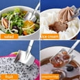 thumbnail image 5 of 3Pcs Shovel Spoon Fork Set Stainless Steel Spade Shape Utensils 6.1inch Stirring Spoon for Dessert Coffee Yogurt Cake Fruit Ice Cream Couple Gifts Mini Shovel Spoons Ice Cream Small Forks and Spoons, 5 of 5