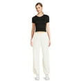 thumbnail image 4 of No Boundaries Linen Cargo Pants, Women's and Women's Plus, 4 of 5