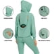 thumbnail image 5 of Sudadera deportiva con capucha para mujer, bolsillo trasero abierto, abertura lateral, manga larga, Abanopi Sudadera con capucha atlética de las mujeres, 5 of 7