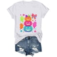 thumbnail image 5 of mgoYE Halloween Tshirts Women Plus Size Halloween Printed Short Sleeve T Shirts, Pumpkin Womens T Shirts(White,2XL), 5 of 9