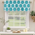 thumbnail image 3 of 2 Pack Valances for Windows, Turquoise Dahlia Window Valances for Living Room/Bedroom/Bathroom, Country Gray Abstract Floral Flowers Light Filtering Kitchen Curtain Valance 60"W x18" L, 3 of 9
