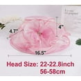 thumbnail image 6 of Women Church Hats Organza Tea Hats,Fascinator Bridal Tea Party Wedding Hat, 6 of 6