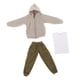 thumbnail image 4 of Ropa para figuras masculinas a escala 1/12, elegantes suéteres con capucha y pantalones sin mangas. Verde, 4 of 9