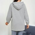 thumbnail image 5 of Hoodie for Women Grey Zip Up Long Hoodies for Women Long Sleeve Pullover Hoodie Cute Womens Hoodies XL, 5 of 9