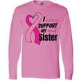 thumbnail image 3 of Inktastic Breast Cancer Awareness I Support My Sister with Pink Ribbon Long Sleeve T-Shirt, 3 of 5
