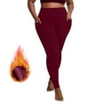 thumbnail image 2 of newwalpole Women's Plus Size Dress Yoga Pants Leggings Elastic High Waist Stretch Soft Bootcut Sport Pants Red for Size 5XL, 2 of 8