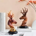 thumbnail image 4 of Hometravel Deer Figurine Desk Ornament, Resin Craft Wealth Attraction Decor, Elegant Office Decoration for Desktop and Shelf Display, 4 of 5