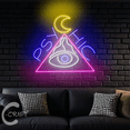 thumbnail image 3 of C-CRAFT Psychic Eye Neon Led Light Up 30 inch for Psychic Tarot Reading Shop Decor, 3 of 5