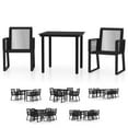 thumbnail image 3 of vidaXL Patio Dining Set Black Garden Outdoor Seating 3/5/7/9 Piece Multi Sizes, 3 of 39