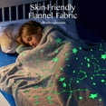 thumbnail image 4 of Glow in The Dark Blanket Space Star Gifts Toys for Girls Boys Age 2 3 4 5 6 7 8 9 10 11 12 Year Old Boy Gifts, Soft Cozy Flannel Kids Throw Blanket, Birthday Bedroom Decor 50"×60", 4 of 7