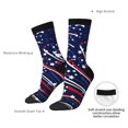 thumbnail image 4 of KLL Red White Blue Fireworks 1 Print Cool Socks Men's Women's Crew Socks Funny Crazy Novelty Stockings, 4 of 6