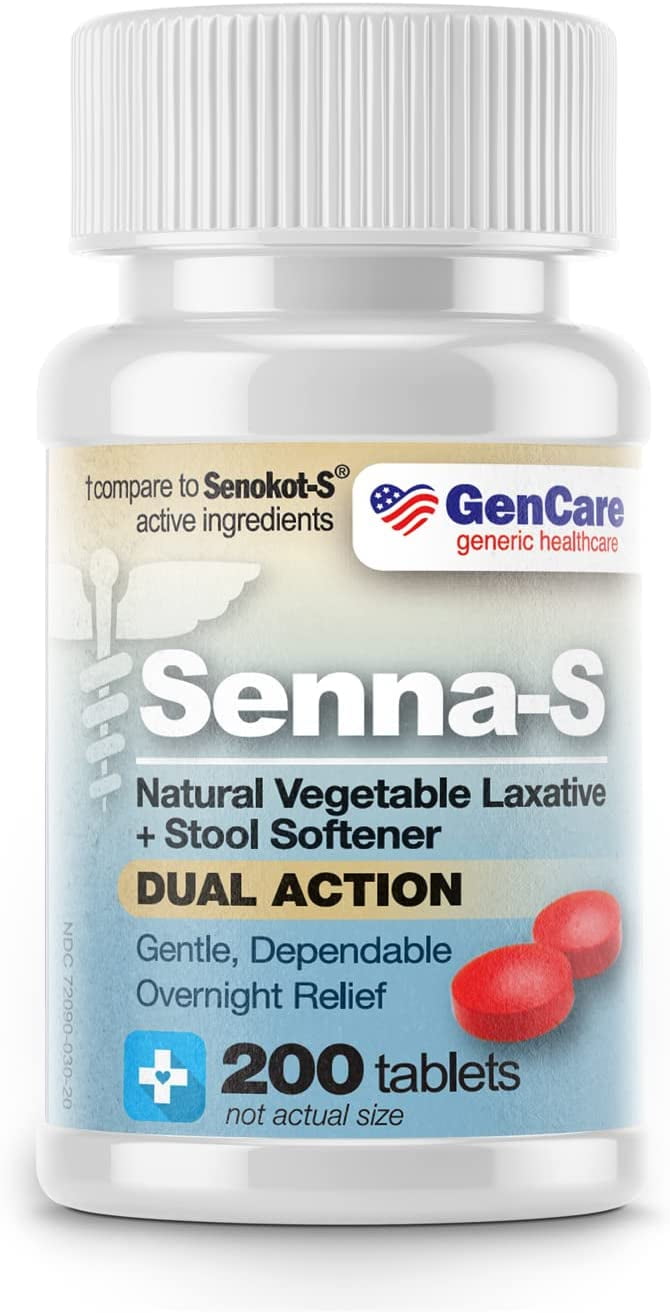 GenCare Senna Laxative Stool Softeners for Constipation Relief for
