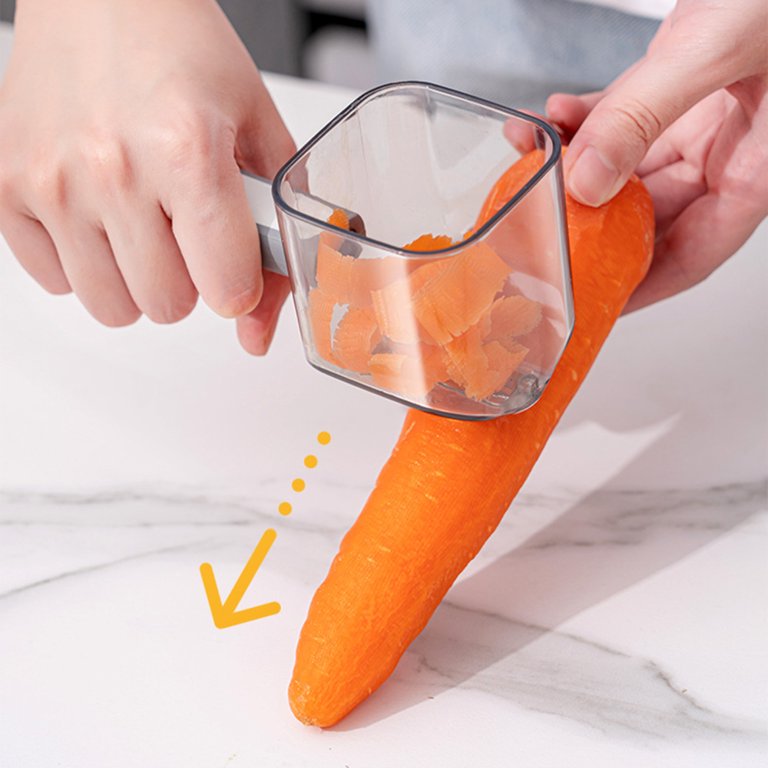 Alexsix Vegetable Peeler with Container Multifunctional Veggie Peeler Hanging Storage Vegetables Fruits