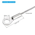 thumbnail image 2 of Uxcell 1.5mmx30cm Cable de Seguridad de Acero Inoxidable 5mm ID Ojetes, 3 Paquete, 2 of 6