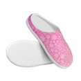thumbnail image 3 of Xecao Breast CancerN Ribbons Awareness Print Cotton Slippers Fuzzy Warm Cozy Slippers Non Slip House Slippers For Indoor Outdoor Cotton Slippers House Slippers-46/47, 3 of 7