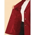 thumbnail image 5 of INSPIRE CHIC Women's Single Breasted Notched Lapel Long Winter Coats Red L, 5 of 5