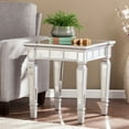 thumbnail image 2 of Southern Enterprises 24" Matte Silver Mirrored Contemporary Square End Table, 2 of 4