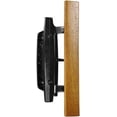 thumbnail image 6 of Sliding Patio Glass Door Handle Set Replacement – Diecast with Wood Finish Mortise Style, Fits 3-15/16 In. Hole Spacing, 6 of 7