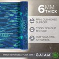 thumbnail image 3 of Gaiam Esterilla De Yoga Con Impresión Premium, Reversible, Extragruesa, Antideslizante, Para Todo Tipo De Yoga, Pilates Y Entrenamientos En El Suelo, 68 Pulgadas De Largo X 24 Pulgadas De Ancho X 6 Mm, 3 of 5
