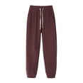 thumbnail image 3 of Pantalons de Survêtement pour Femmes Amples Taille Haute avec Poches Confortables Taille Haute Jogging Style de Rue Polaire Solide Pantalons de Survêtement Décontractés, 3 of 3