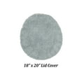 thumbnail image 4 of Better Trends Toilet Lid Cover 100% Cotton Machine Washable Seat Cover, 18"x 20" Non Slip Bathroom Accessories Decor (Blue) Hugo Collection, 4 of 6
