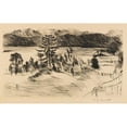 thumbnail image 2 of Lovis Corinth 18x13 Gold Ornate Wood Frame and Double Matted Museum Art Print Titled - Large Whale Soul Landscape. (1923), 2 of 4