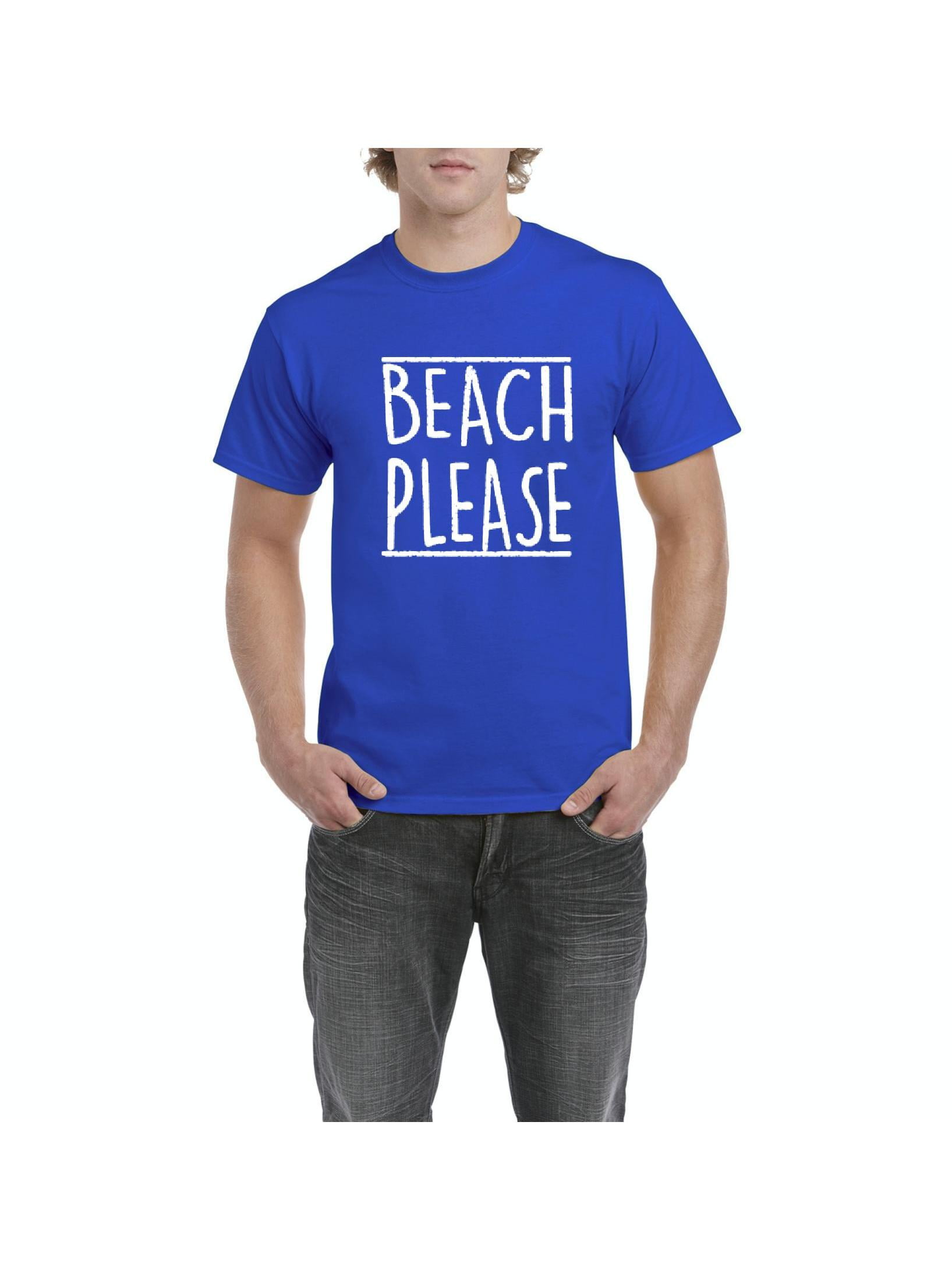 MmF - Men's T-Shirt Short Sleeve, up to Men Size 5XL - Beach Please ...