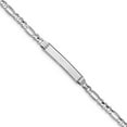 thumbnail image 4 of 14K White Gold Figaro Link ID Bracelet, 4 of 6
