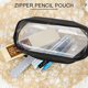 thumbnail image 2 of Estuche para lápices de Pvc transparente de 6 piezas con cremallera, Compatible con papelería de oficina escolar, transparente portátil, 2 of 5