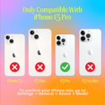 thumbnail image 3 of UTAH-- iPhone 15 Pro Neon Pink Puffer Case, Clear Cushioned Bright Cover with Shockproof Bumper - Flexible and Lightweight Protective Case - Full iPhone and Camera Protection, 3 of 4