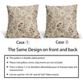 thumbnail image 6 of Vintage Floral Pillow Covers 20x20 Inch Set of 2 Spring Rustic Flower Print Decorative Throw Pillowcases Retro Farmhouse Outdoor Cushion Cases Neutral Decor for Sofa Couch Bed, 6 of 8