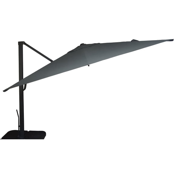 F. Corriveau International - Parapluie Carré Oasis, 10 Pieds x 10 Pieds, Tissu Résistant aux UV, Charbon Foncé