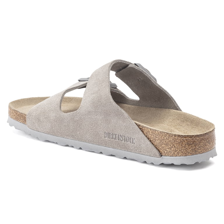 BIRKENSTOCK ARIZONA SOFT FOOTBED SUEDE LEATHER Sandals Stone Coin