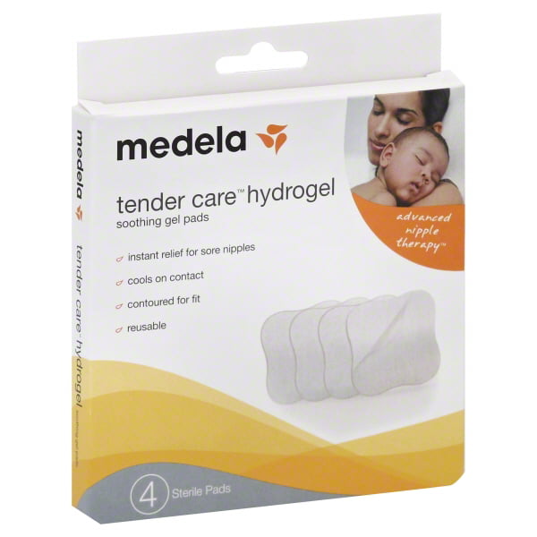 Advanced Nipple Therapy Medela Soothing Gel Pads for Breastfeeding Instant Cooling Relief for Tender Nipples Tender Care Hydrogel Pads 4 count Reusable 