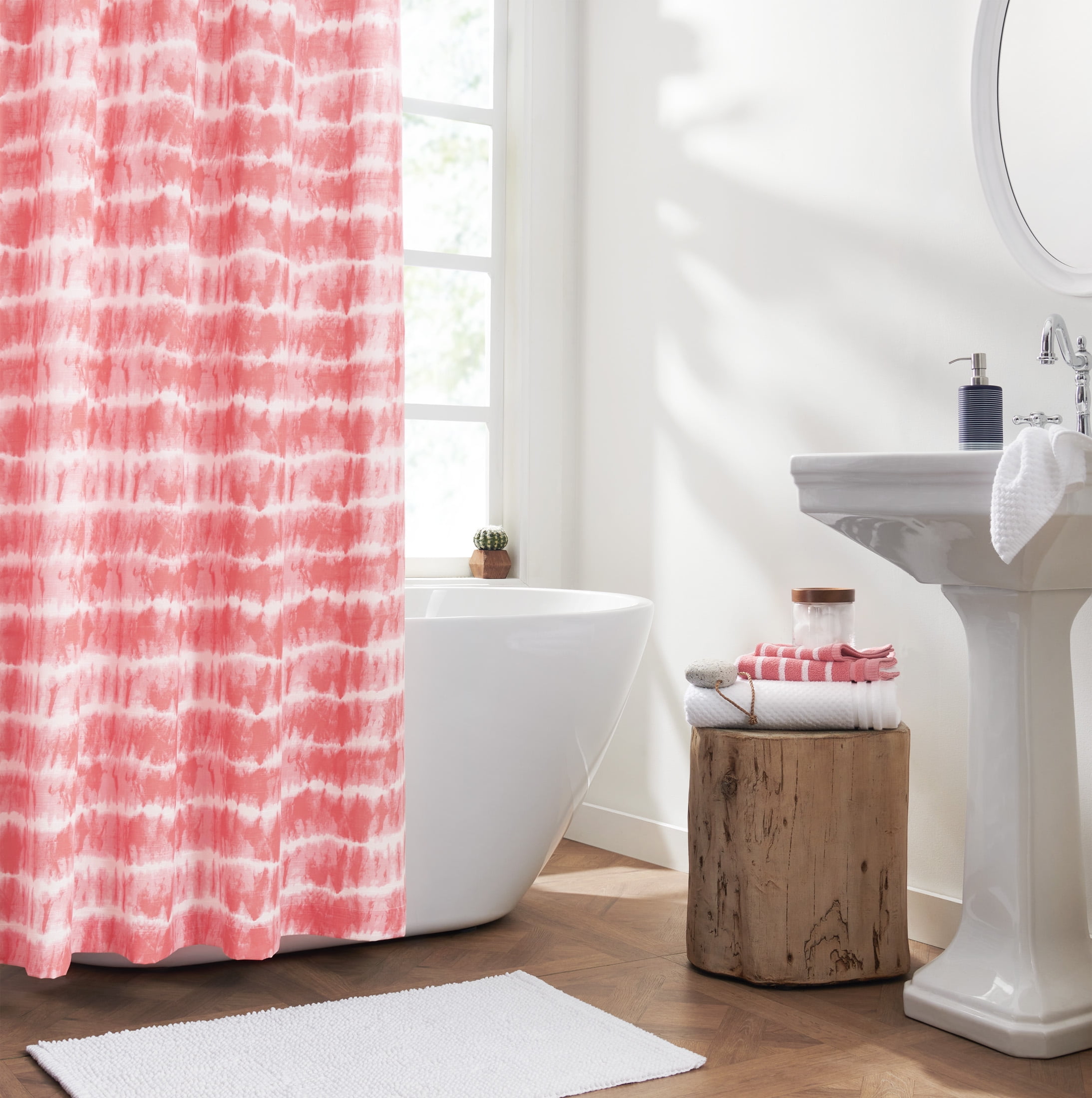 Bathroom Waterproof Fabric Shower Curtain Set Creative White & Black Zebras 72" 