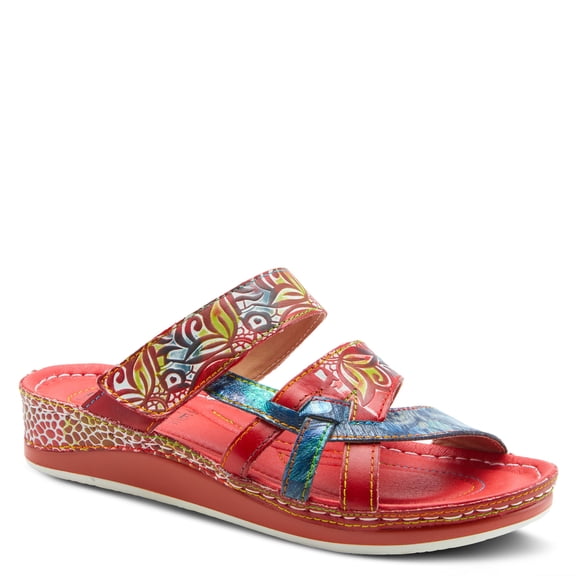 Spring Step L’Artiste Women’s Caiman Hand Painted Leather Slide Sandal