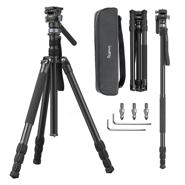 Trípode de vídeo SMALLRIG CT190 Professional con base niveladora de 4 kg