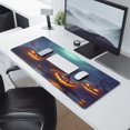 thumbnail image 2 of Moonlit Pumpkin Halloween Mouse Pad Spooky Forest Design, 31.5x11.8 Inch Extended Mat, Waterproof, Non-Slip Base - Enhance Office or Gaming Ambiance Gaming Mouse Pad, 2 of 7