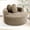 Brown + Foam+Spring + Fiber Foam and Polyester Fiber Pad+2, variant on LANKANG Memory Foam Green Round Sectional Cloud Sofa Bed With Three Pillows Compact Couch For Bedroom Living Area