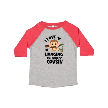 

Inktastic Monkey I Love Hanging out with My Cousin Gift Toddler Boy or Toddler Girl T-Shirt