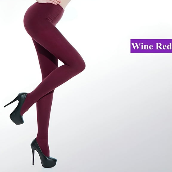 TELOLY Women Solid Color Tights Stockings Spring Autumn Stretch Tights Fashion Opaque Footed Pantyhose