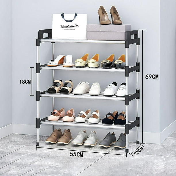 Zapatero multicapa 3-7 para 3-7 pisos, Simple, a prueba de polvo, para puerta del hogar, armario para zapatos, montaje de ahorro de espacio, organizador de zapatos pequeño