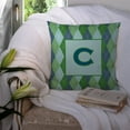 thumbnail image 3 of Carolines Treasures CJ1020-CPW1414 Monogram - Initial C Blue Argoyle Decorative   Canvas Fabric Pillow CJ1020 14Hx14W, 3 of 4