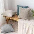 thumbnail image 7 of Deago Pack of 2 Decorative Throw Pillow Covers Soft Chenille Throw Pillows Solid Neutral Farmhouse Textured Cushion Covers for Couch Sofa Bedroom Living Room 18x18 Inch, Gray, 7 of 7