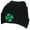 Black, variant on Adult Embroidered Shamrock 4 Leaf Clover Beanie - Navy/Gold
