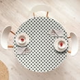 thumbnail image 4 of Ambesonne Geometric Fitted Round Tablecloth, Large Polka Dots, 56"- 60" Diameter, Black White, 4 of 5