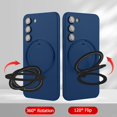 thumbnail image 4 of Compatible for Samsung Galaxy S23 Plus Case with Magnetic Ring Holder [Compatible with Magsafe & Camera Lens Protector] Soft TPU Shockproof Kickstand Phone Case for Galaxy S23 Plus Dark Blue, 4 of 12
